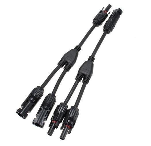 1 Pair MC4 Branch Y Adapter Connectors M/M/F and F/F/M for Solar Panels Cable (mc4)