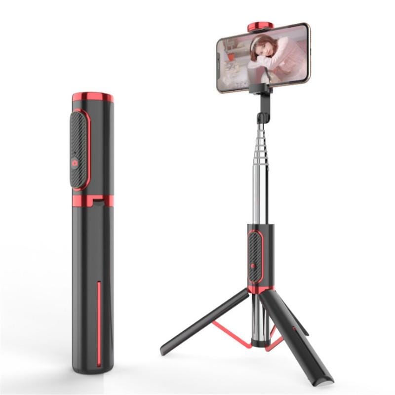 M18 Portable Selfie Stick Remote Control Mobile Phone Holder (Red)