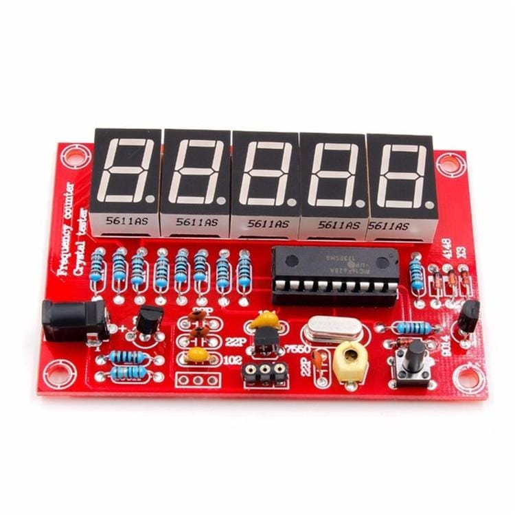 1Hz-50MHz Frequency Measurement Meter Crystal Measure Five Digital Tube Display Board DIY Kit