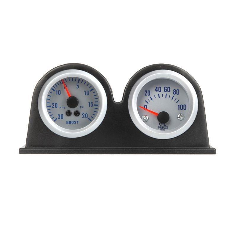 Double Dual Auto Car Gauge Meter Pod Holder Cup Mount 2"