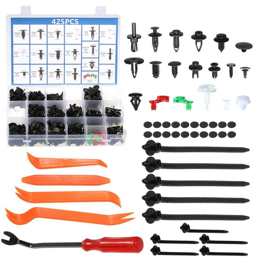 460Pcs Plastic Fasteners Kits & Trim Removal Tool Retainer