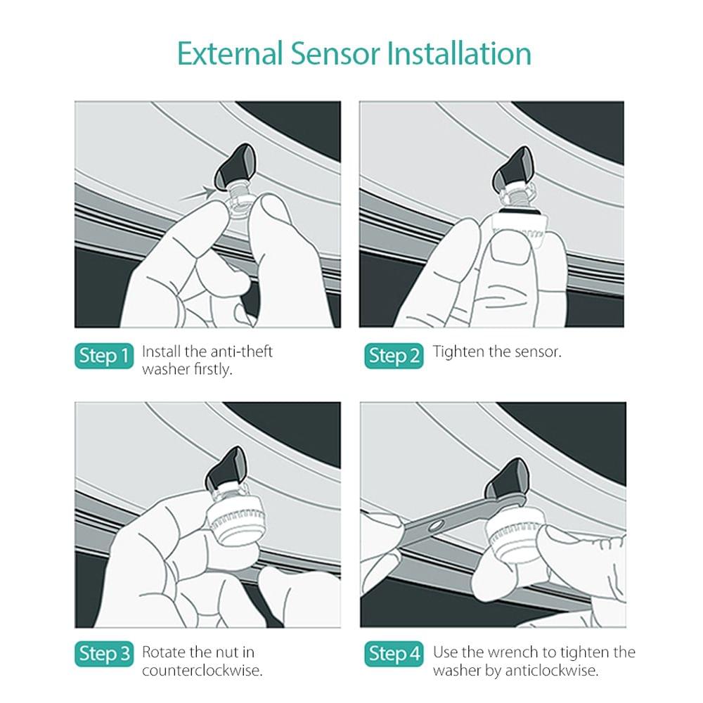 KKmoon TPMS Tire Pressure Monitoring System Wireless