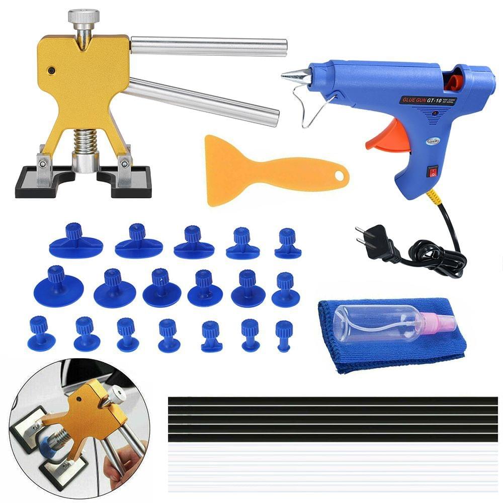 Paintless Dent Repair Tools Kit Dent Lifter Puller Glue Tabs - EU Plug