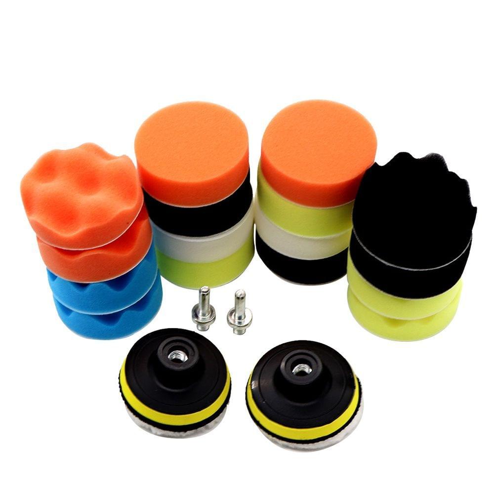 22Pcs Drill Buffing Sponge Pads Car Foam 3 Inch Polishing - 22
