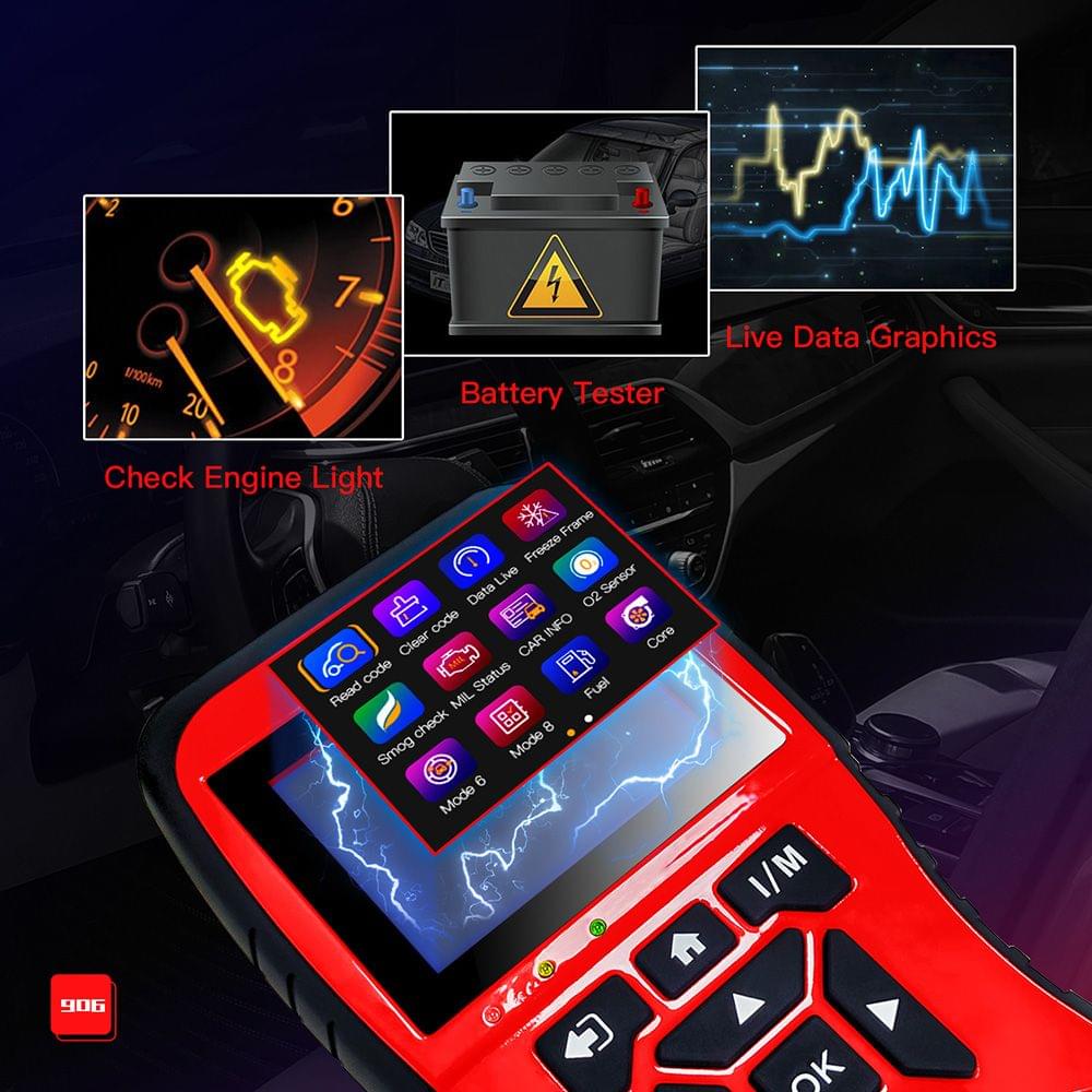 JDiag Multi-function Large Screen Code Reader JD906 Enhanced