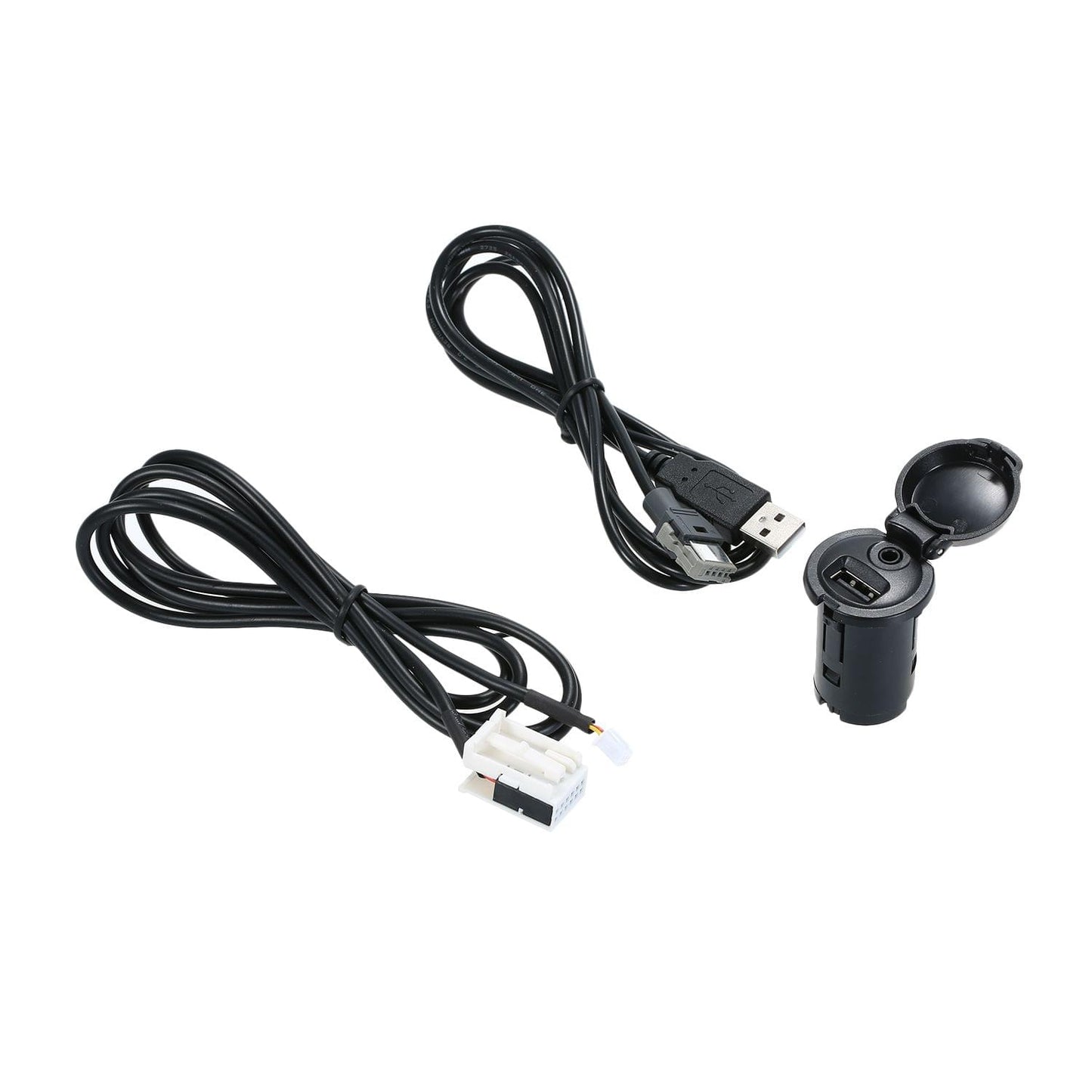 Car AUX Audio Adapter USB Switch Panel Stereo Adapter Cable
