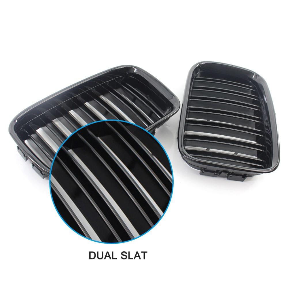 51138122237/51138122238 Car Front Grilles Gloss Black Dual