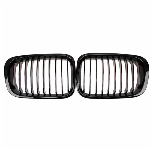 2Pcs Front Bumper Hood Kidney Grille Racing Grille