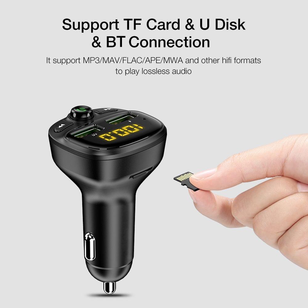 3.4A Dual USB Car BT5.0 FM MP3/WMA/APE/FLAC/WAV Music Player