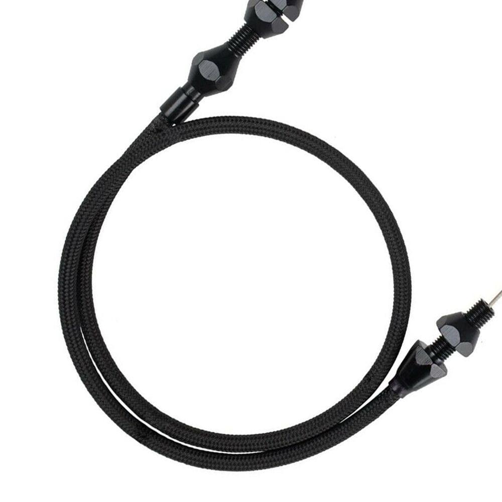 36" Stainless Steel Throttle Cable Black 24" Housing Hot Rod