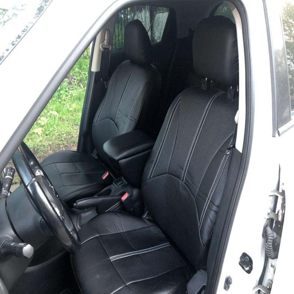 9Pcs Luxury Car Seat Covers Front +Back Seat Black Scratch - Type A