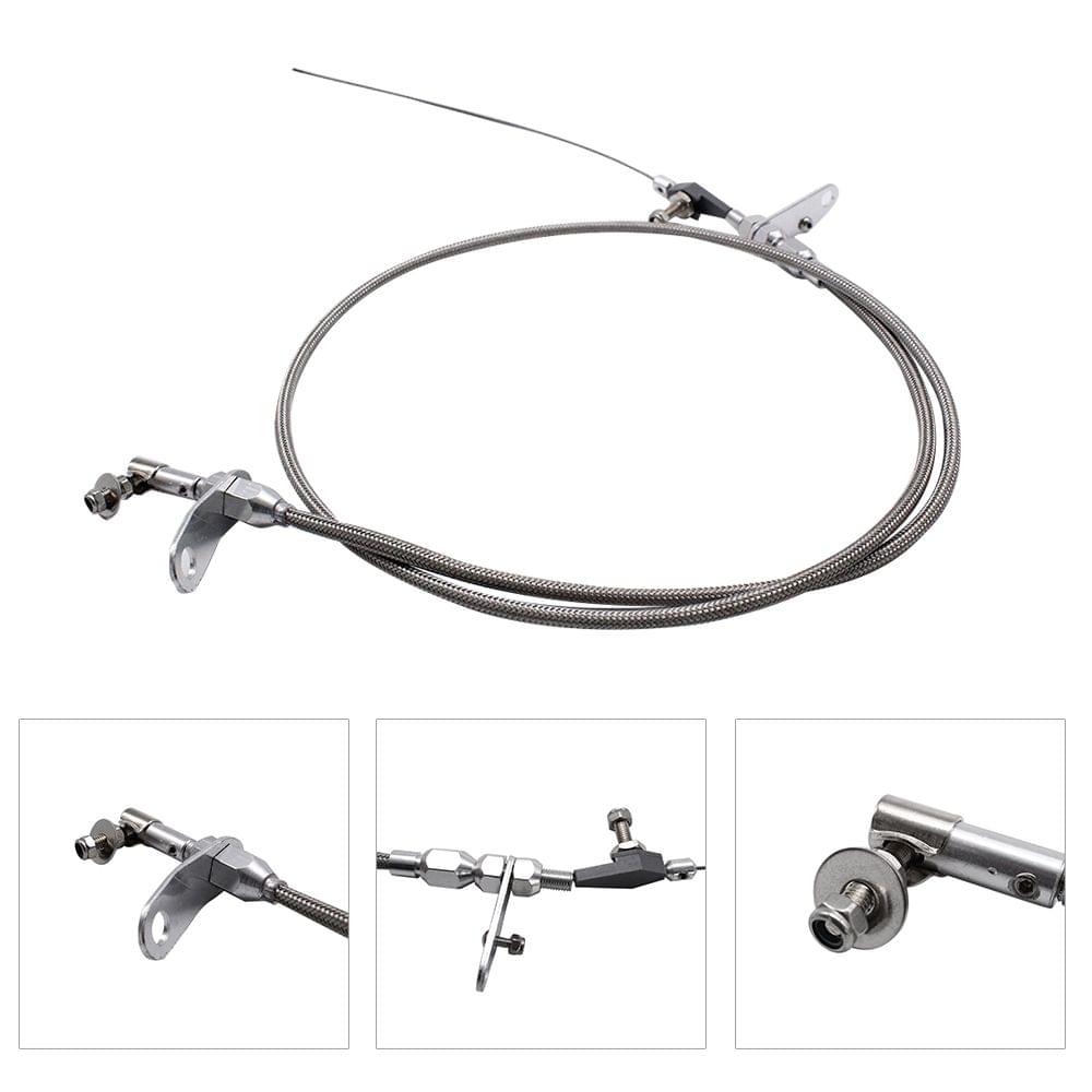 Transmission Stainless Braided Flexible Kick Down Cable Kit
