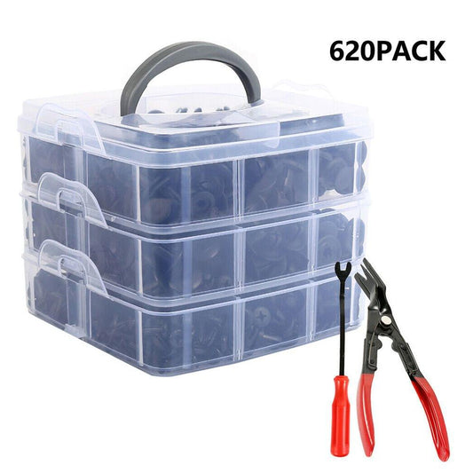 620Pcs Car Body Push Pin Retainer Rivet Fasteners Trim - 620Pcs