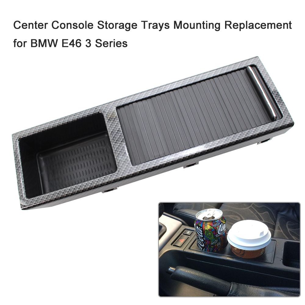 Noble Carbon Pattern Center Console Storage Trays Mounting - style 2