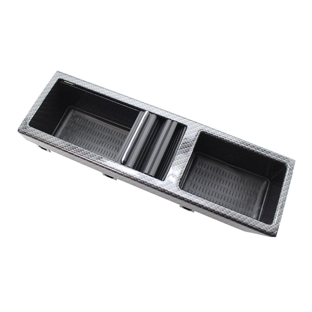 Noble Carbon Pattern Center Console Storage Trays Mounting - style 2