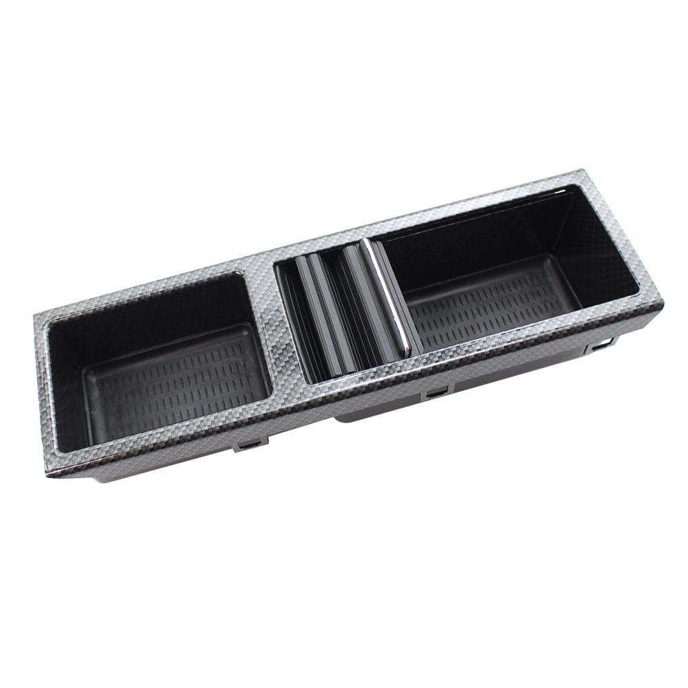 Noble Carbon Pattern Center Console Storage Trays Mounting - style 2
