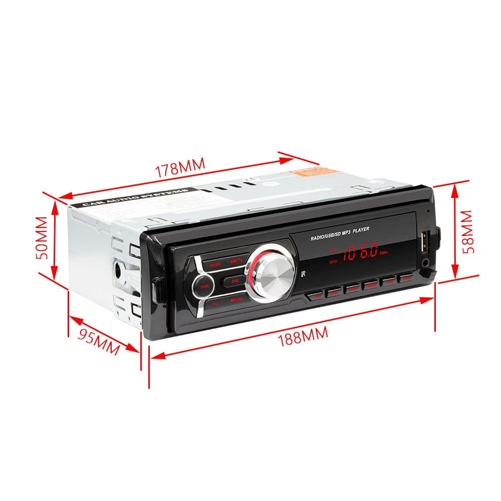 1784E In-Dash Car Radio Detachable Panel Digital BT Audio