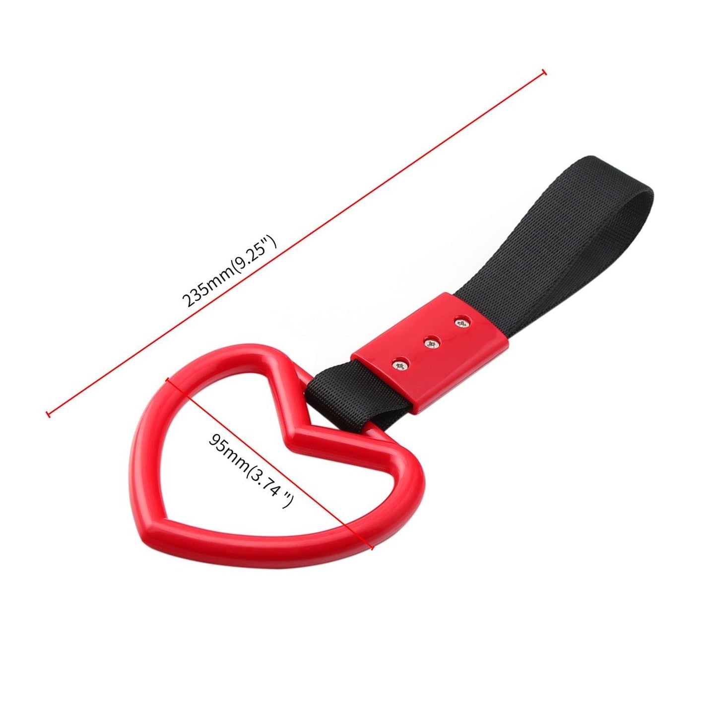 Heart-shaped Car Rear Bumper Warning Ring Hand Strap
