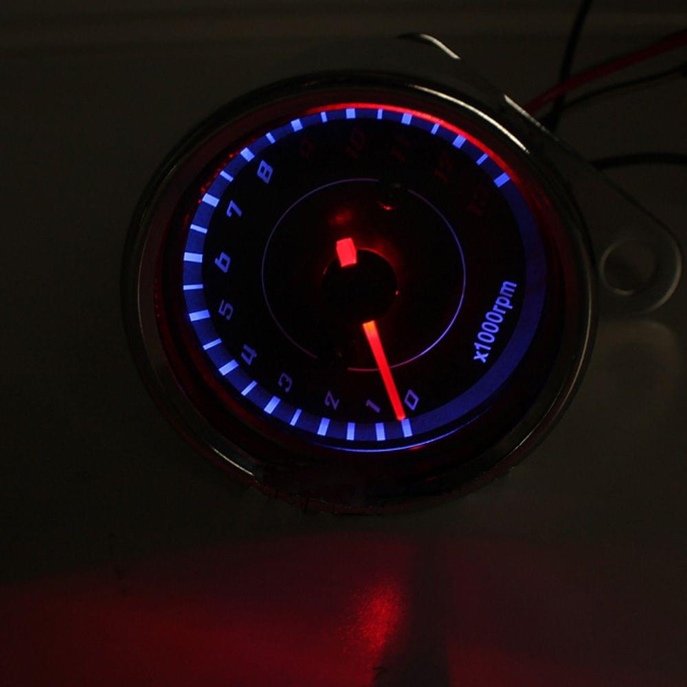 12V Universal Motorcycle Tachometer Meter LED Backlight 13K