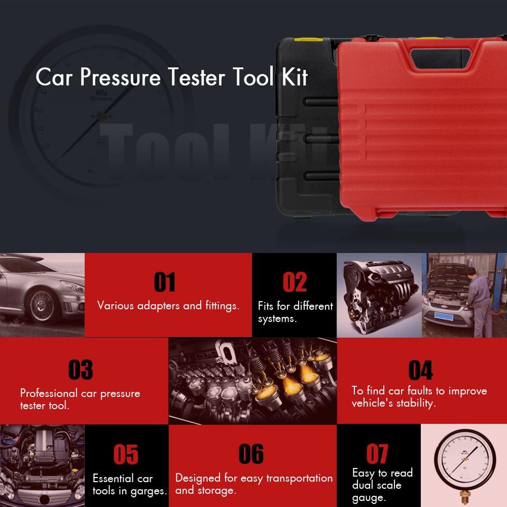 Exhaust Back Pressure Tester Set Pressure Gauge Test Tool