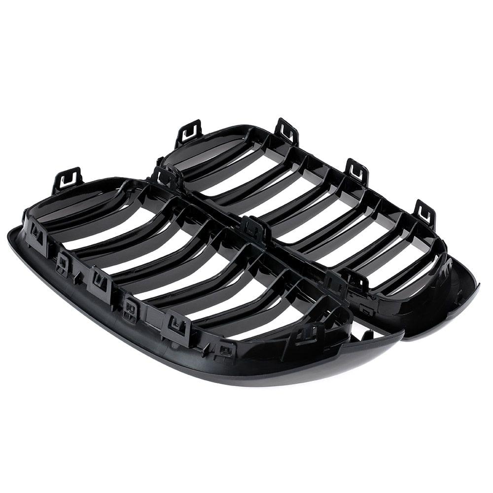 Gloss Black Front Kidney Grille Double Slat M4 Sport Style