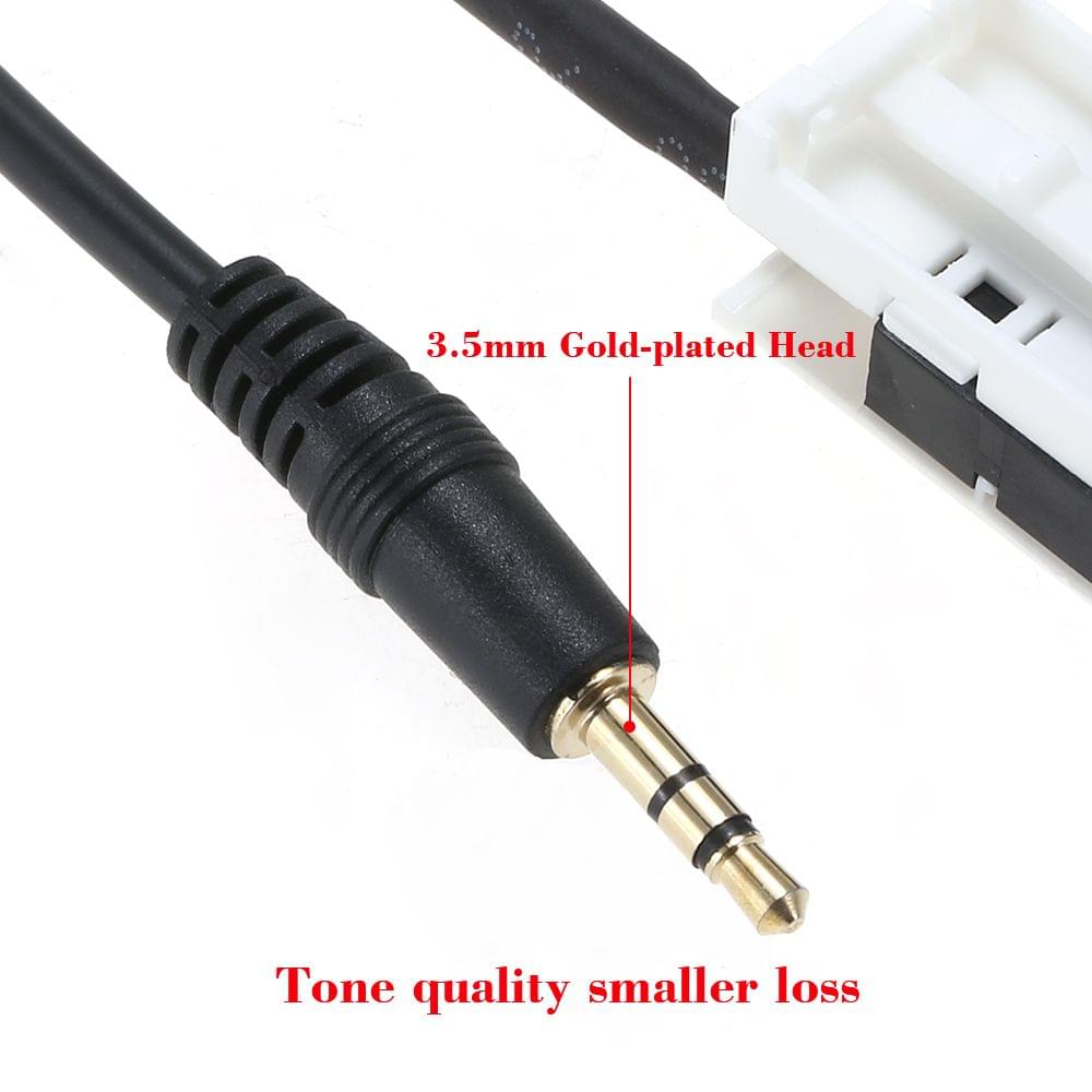 3.5mm Male AUX Connector Audio Cable Adapter for Peugeot 307