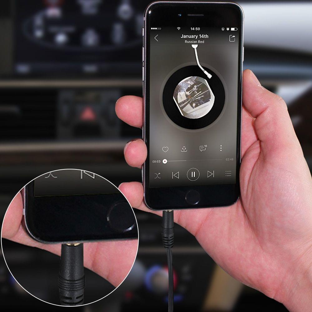 3.5mm Male AUX Connector Audio Cable Adapter for Peugeot 307
