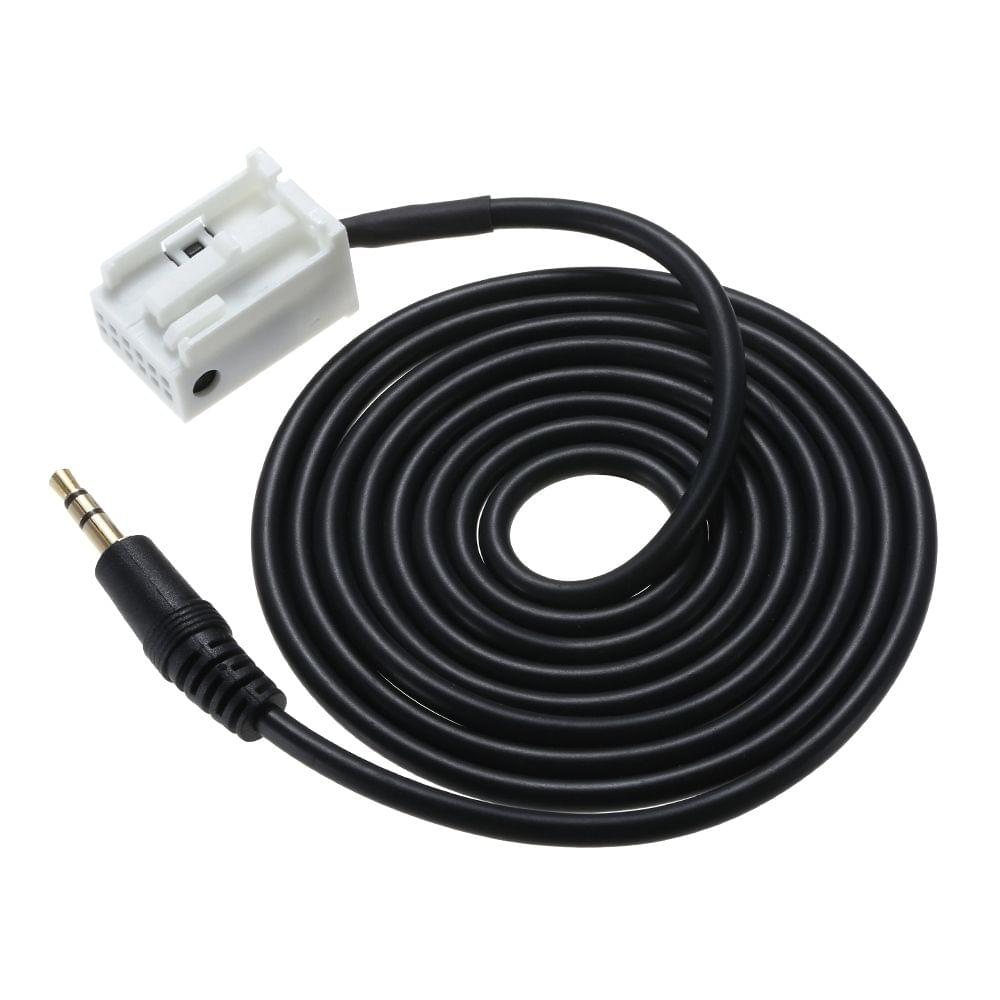 3.5mm Male AUX Connector Audio Cable Adapter for Peugeot 307