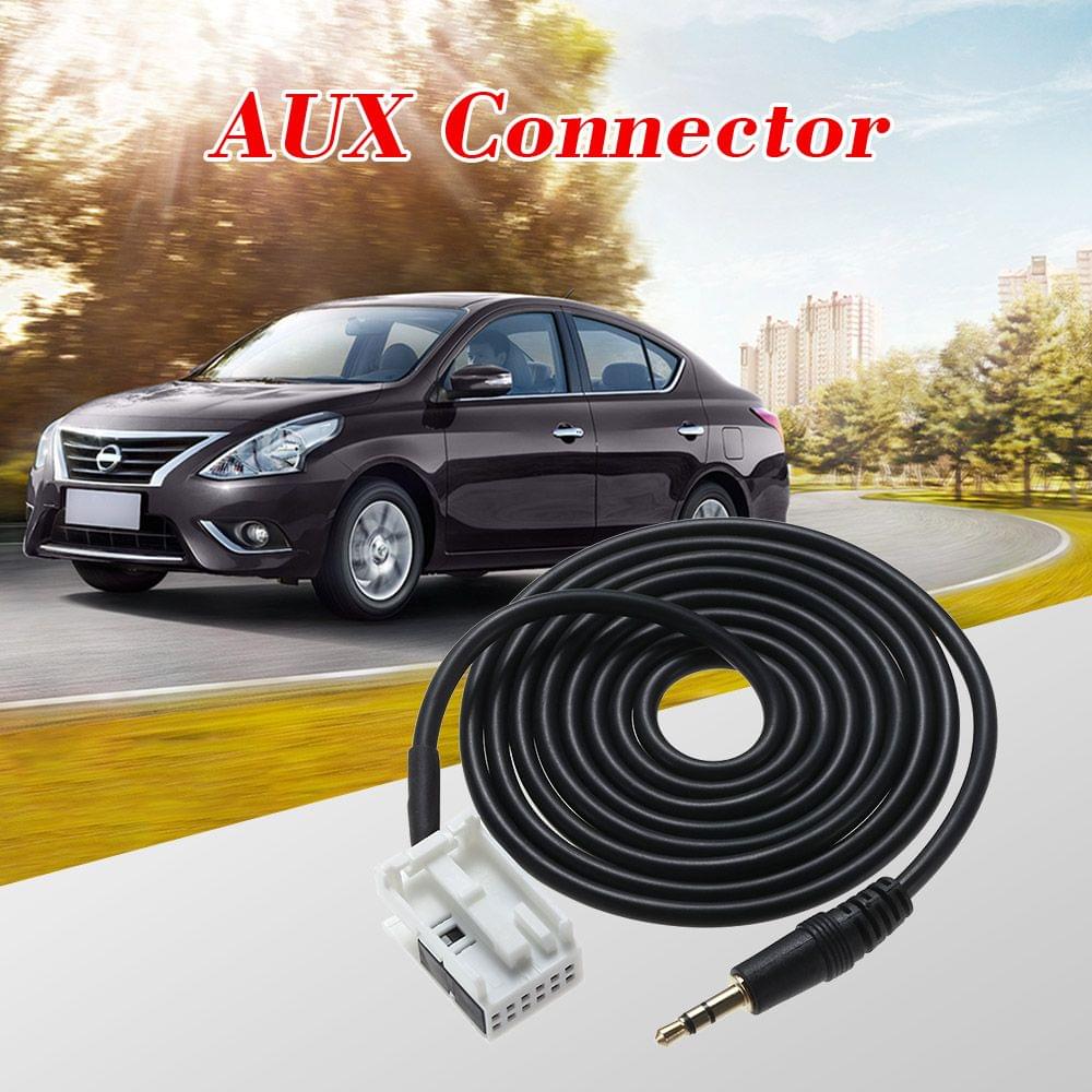 3.5mm Male AUX Connector Audio Cable Adapter for Peugeot 307