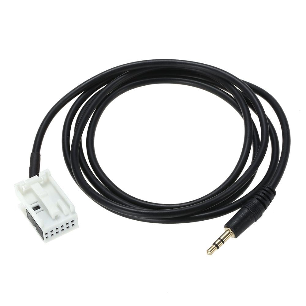 3.5mm Male AUX Connector Audio Cable Adapter for Peugeot 307