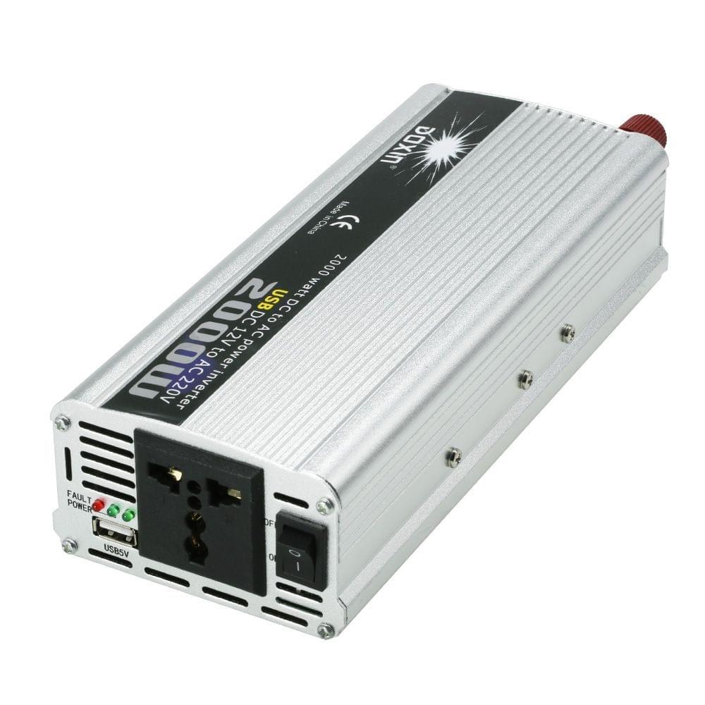 2000W WATT DC 12V to AC 220V Portable Car Power Inverter