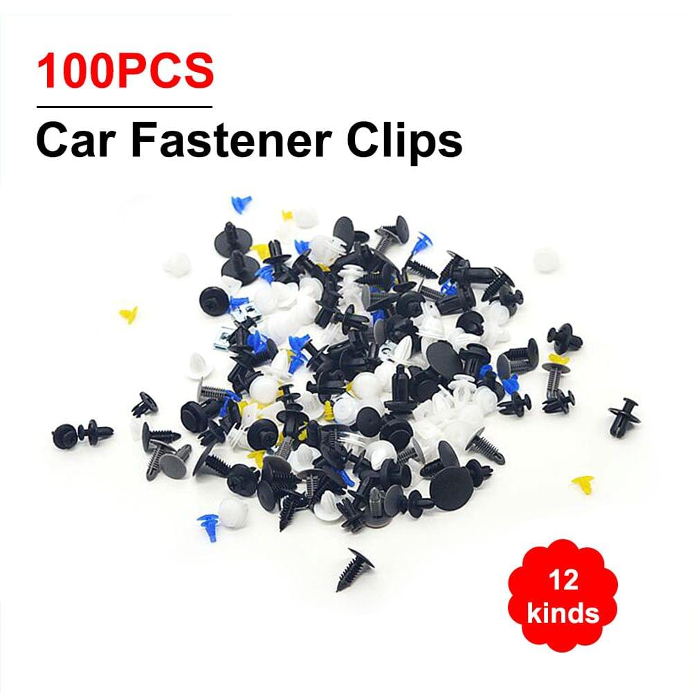 100Pcs Universal Car Fastener Clips Auto Rivet Bumper Clip - 100