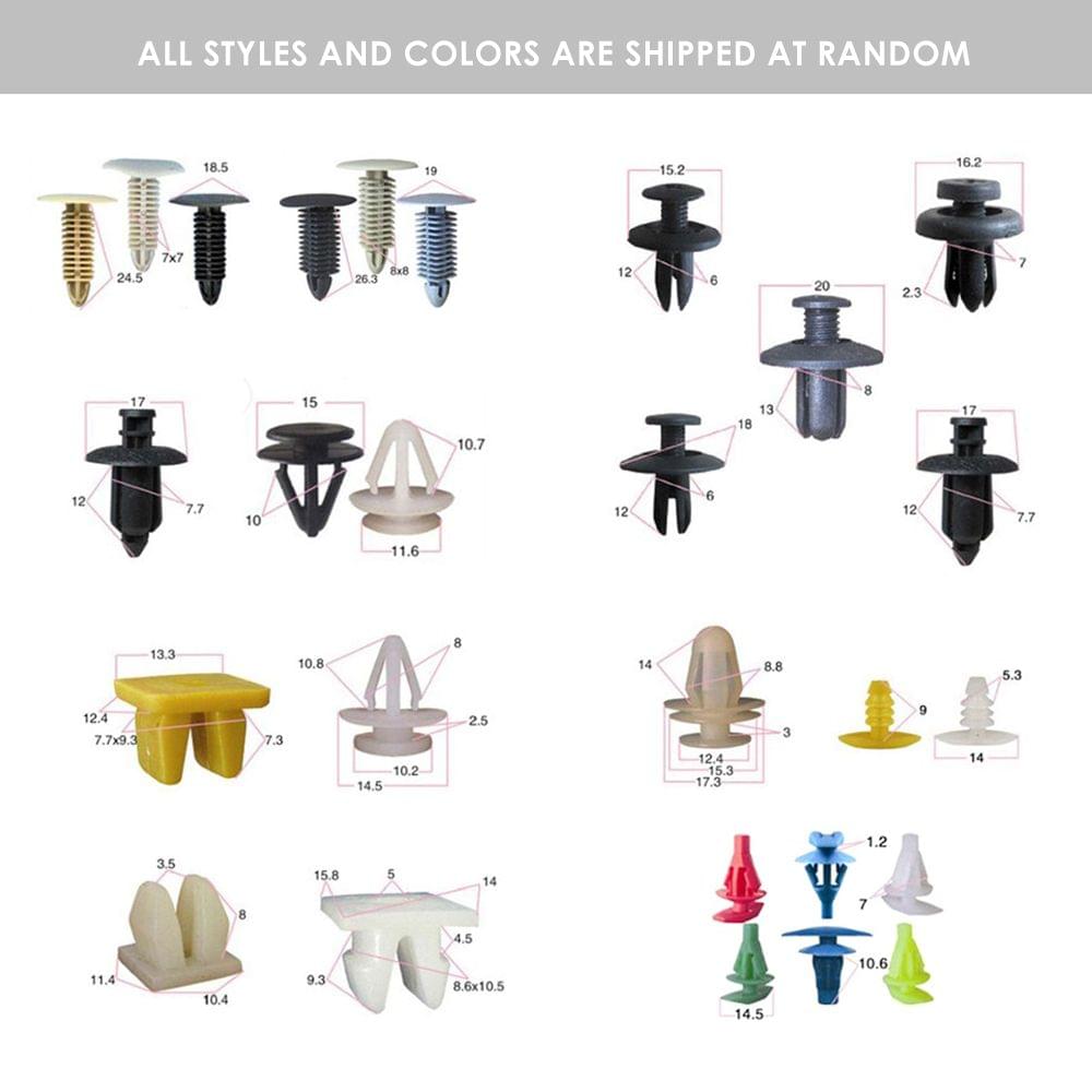 Car Body Plastic Push Pin Rivet Fasteners Trim Moulding Clip - 1