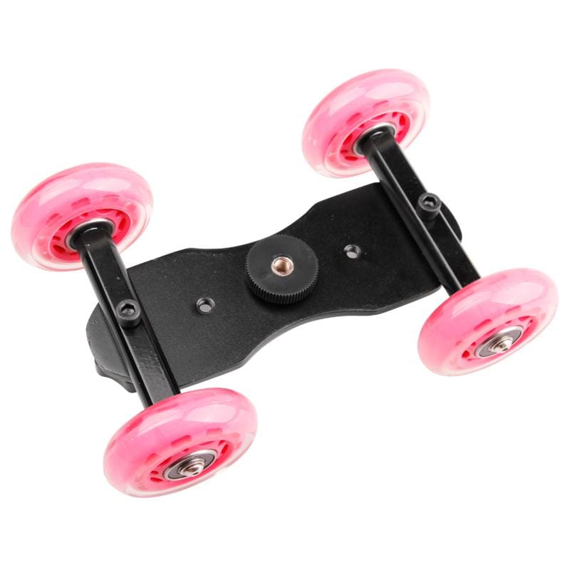 DEBO IV Video Slider Track Dolly Car for DSLR Camera / Canon 5D2 (Pink)