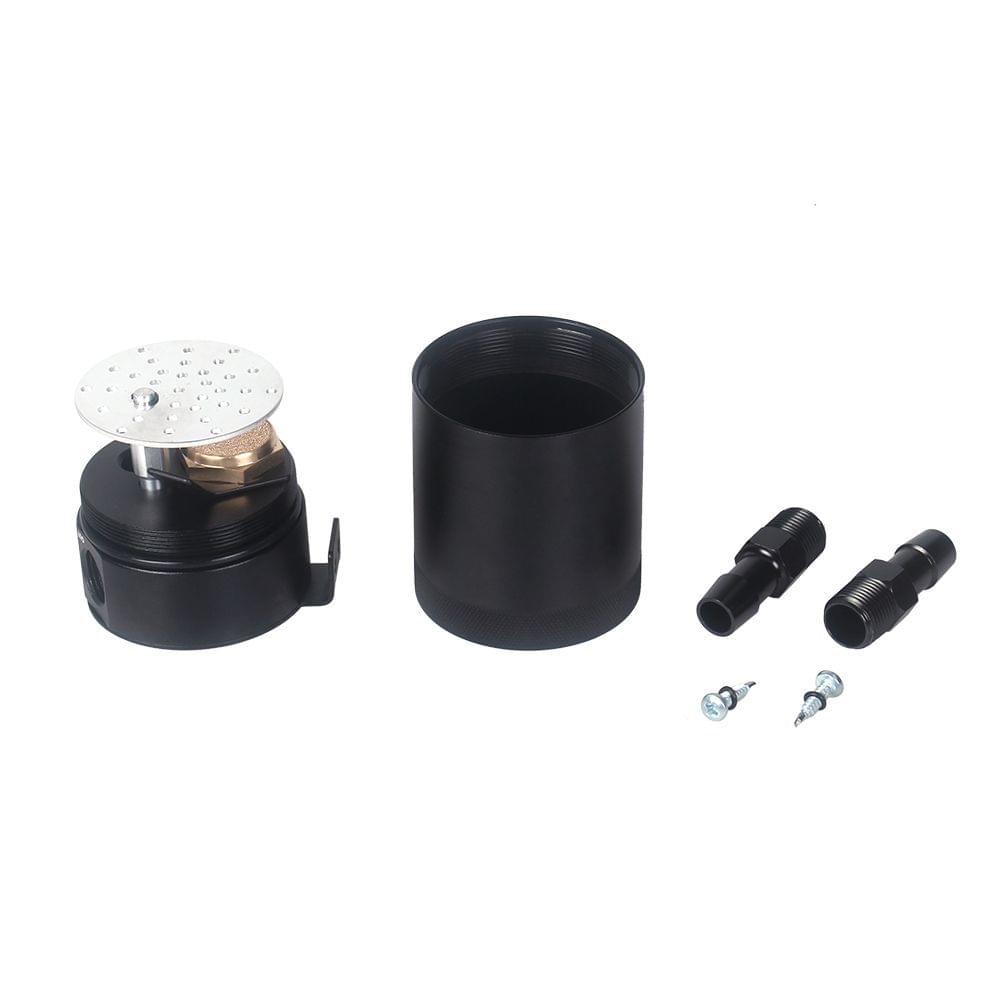 KKmoon Baffled Aluminum 2-Port Oil Catch Can Tank Air Oil