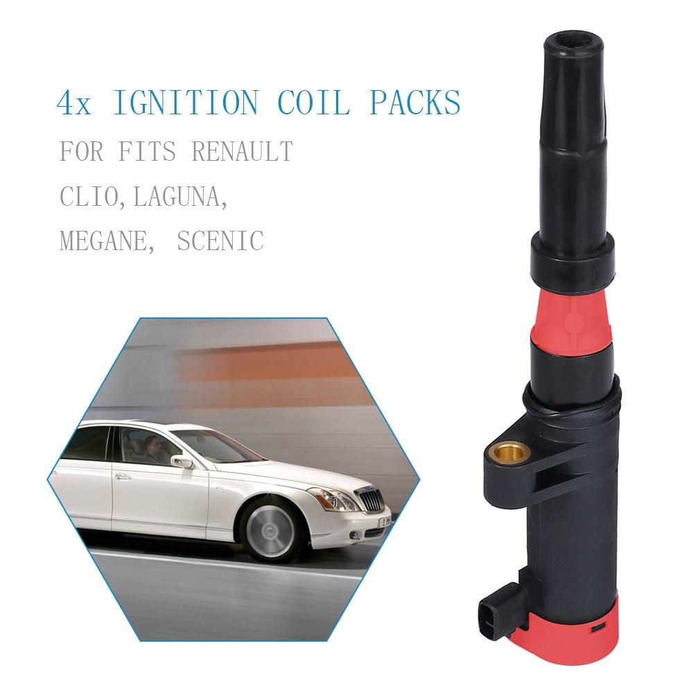 4 Pack Ignition Coil for Renault Clio Laguna Megane Scenic