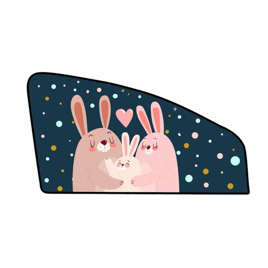 Cartoon Pattern Retractable Magnetic Car Sun Shade Universal - Style 1 & Front Left Side