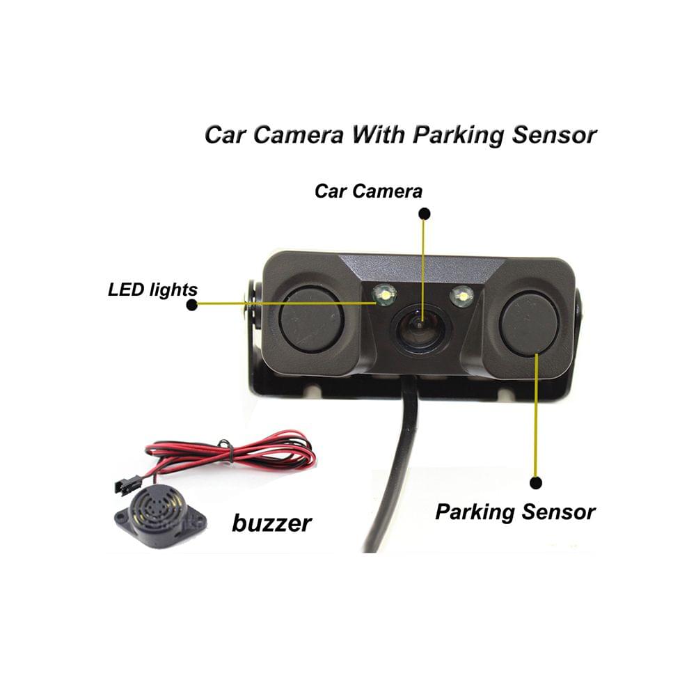 PZ451 3 In 1 Car Reversing Kit Video Parking Sensor Backup