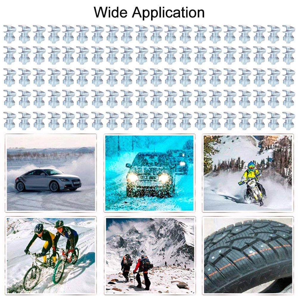 100Pcs Car Stud Screw Anti Slip Tire Screw Wheel Winter Snow