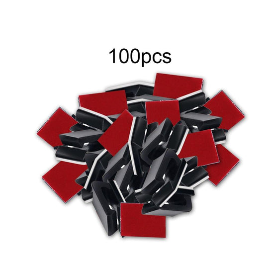Adhesive Cable Clips Wire Clamps Car Cable Organizer Cord - 100pcs