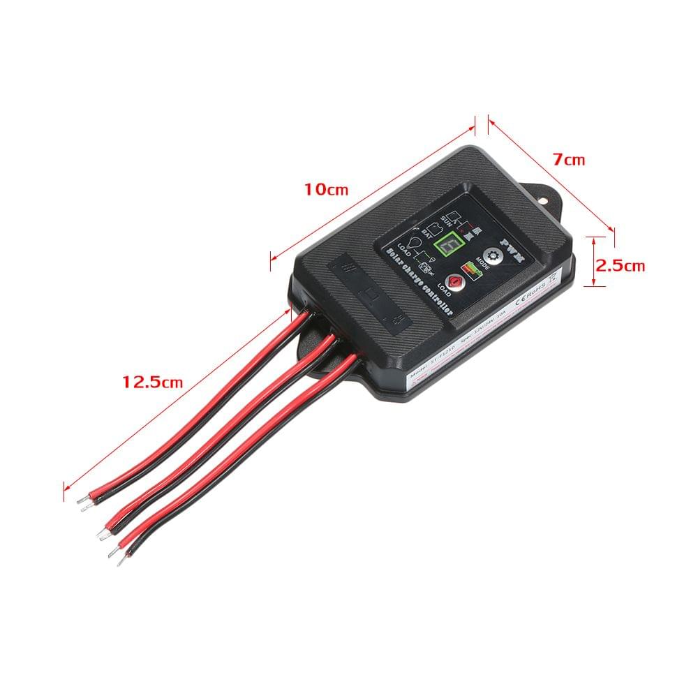 10A 12V 24V Digital Display Solar Charge Controller Pwm