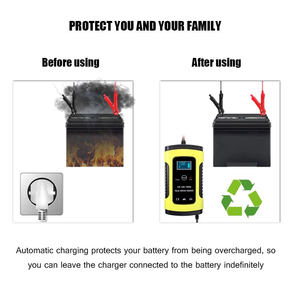 12V 6A Full Automatic Car Battery Charge Device Intelligent - 4