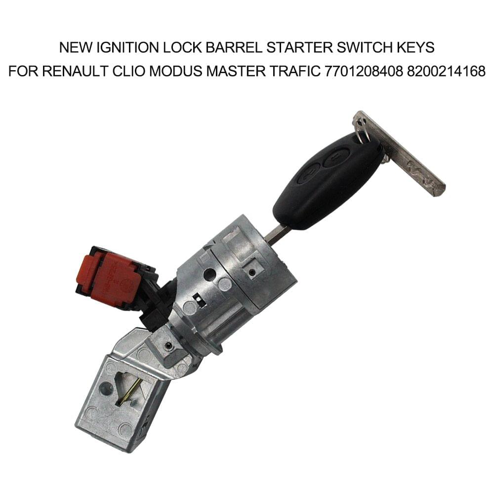 New Ignition Lock Barrel Starter Switch Keys for Renault