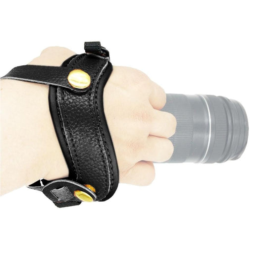 RICHWELL Genuine Leather Hand Grip Wrist Strap for DSLR Camera (Black)