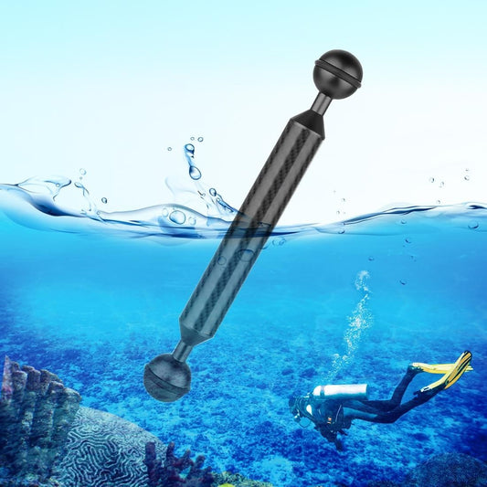 PULUZ  7 inch 17.7cm Length 20.8mm Diameter Dual Balls Carbon Fiber Floating Arm, Ball Diameter: 25mm (Black)