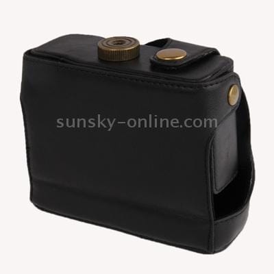 Leather Camera Case Bag for Canon G15 (Black)