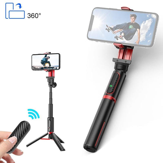 Mini Stabilizer Selfie Stick Tripod Mount Holder?with Bluetooth Remote Control (Red)