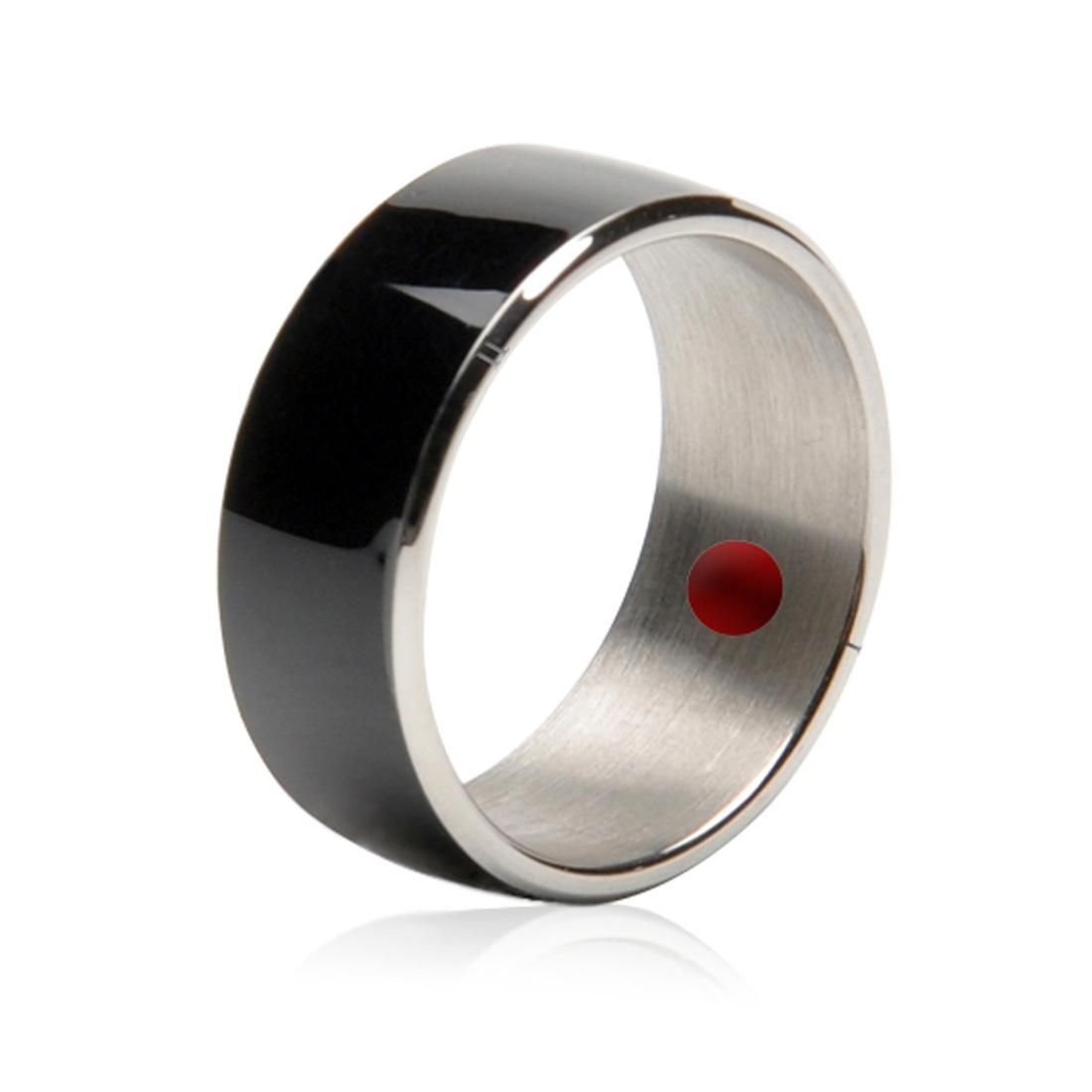 JAKCOM R3F Amorphous Titanium Alloy Smart Ring, Waterproof & Dustproof, Health Tracker, Wireless Sharing, Push Message, Inner Perimeter: 60mm (Black)