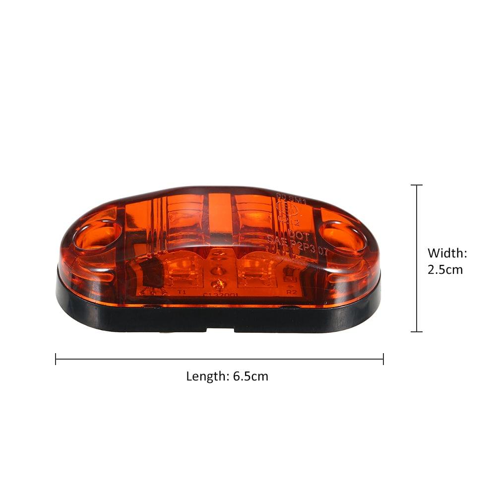 DC9-30V 2 LEDs Side Marker Indicator Light Clearance Lamp