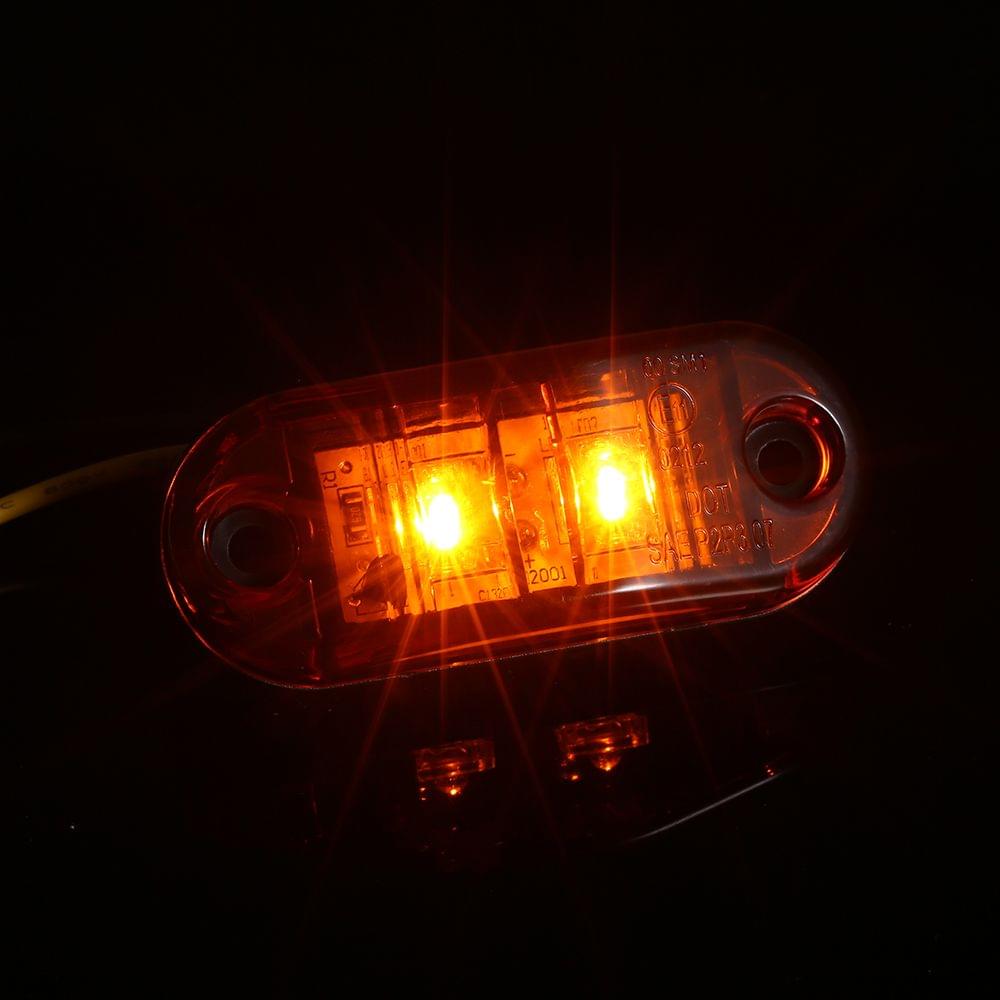 DC9-30V 2 LEDs Side Marker Indicator Light Clearance Lamp